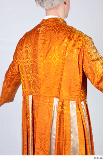  Photos Man in Historical Servant suit 2 Medieval clothing Medieval servant orange jacket upper body 0007.jpg